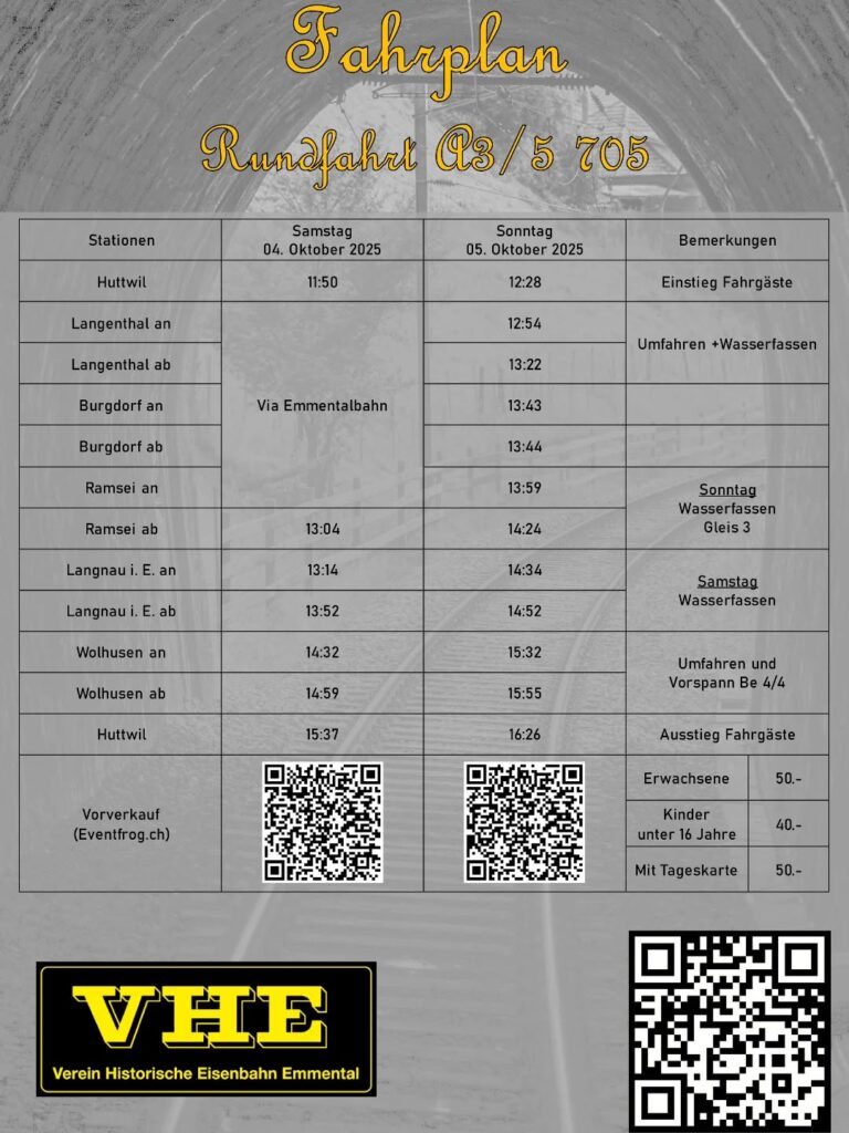 Fahrplan A 3/5 Huttwil